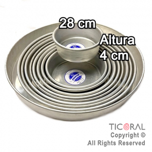 TORTERA ALUMINIO ALTURA 4cm N.28 (H) x 1